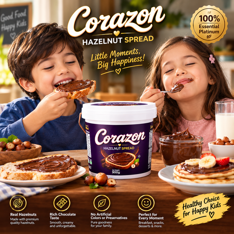 Corazon Hazelnut Spread 900g —🍫 One Spoonful, Instant Happiness 🌰❤️